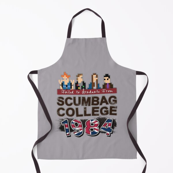 Item preview, Failed to Graduate from SCUMBAG COLLEGE - 1984 - Vyvyan, Rick, Neil, Mike - Pixel Art - The Young Ones Inspired designed and sold by RetroTeeStudio.