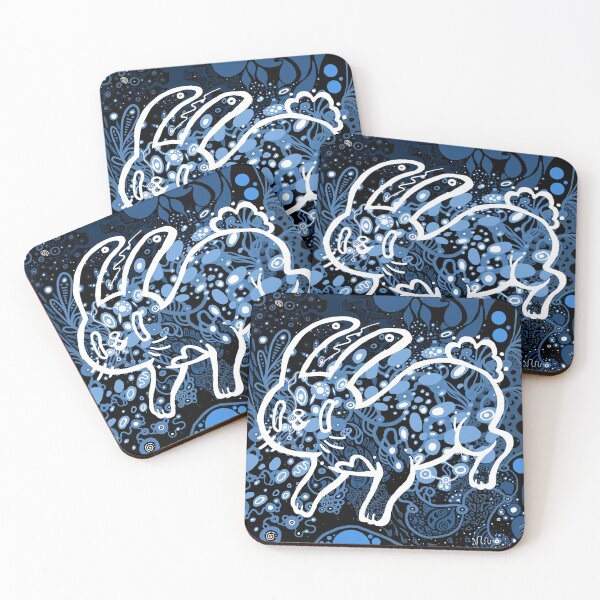 Item preview, astral hare blue waves designed and sold by Sloth Machine.