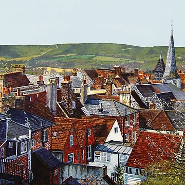 Artwork thumbnail, Lewes Rooftops by Paula Oakley