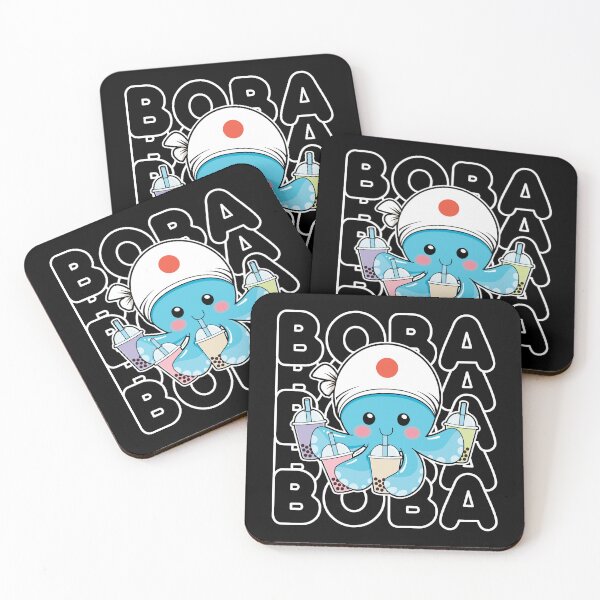 Item preview, Boba Bubble Milk Tea Cute Kawaii Blue Octopus designed and sold by jmbeezee.
