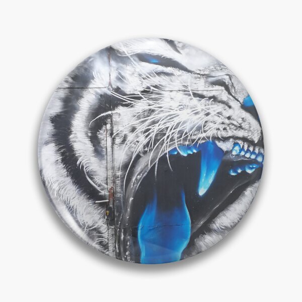 Item preview, Blue tiger graffiti on the street in Novi Sad designed and sold by PicHuang.