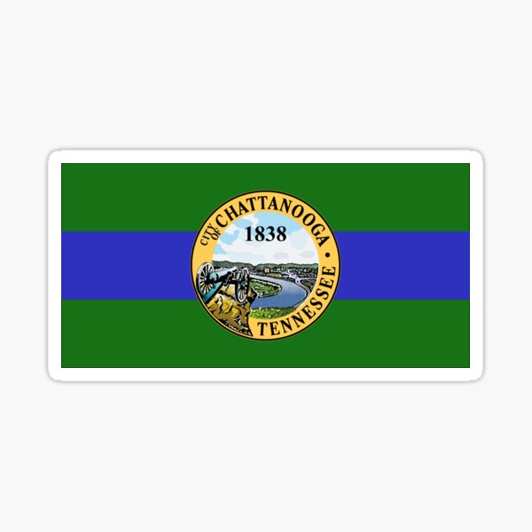Artikel-Vorschau von Flagge von Chattanooga, Tennessee, USA, designt und verkauft von Beluga Cat.