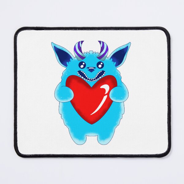 Item preview, Blue Cotton Monster With Heart designed and sold by missmann.