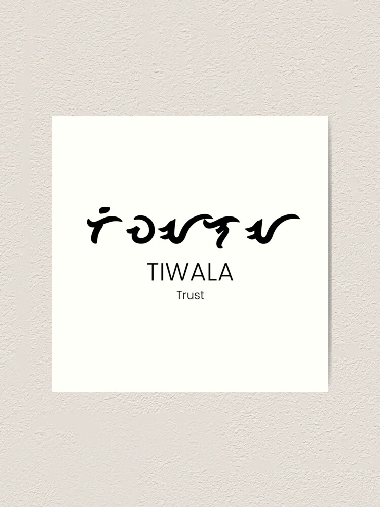 Baybayin Filipino Tribe Tagalog Word Tiwala Trust Art - vrogue.co