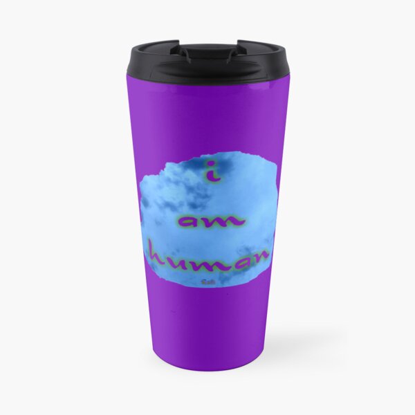 i am human (purple) Travel Coffee Mug