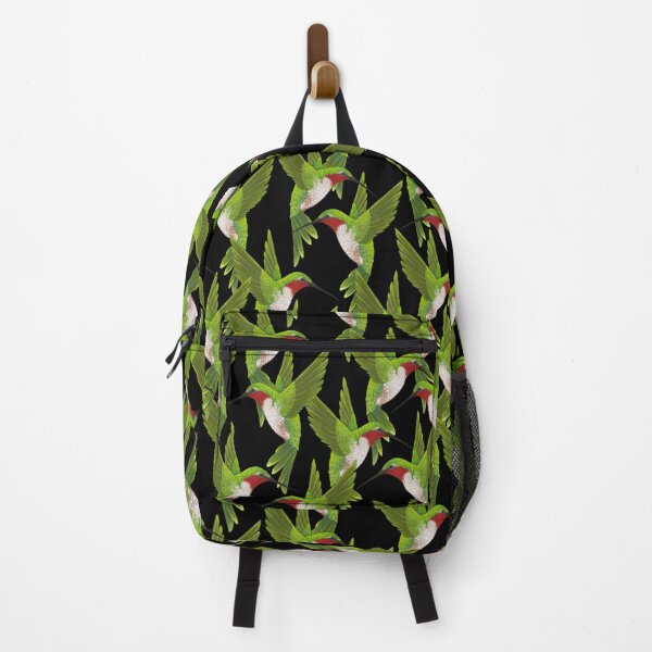 Item preview, Ruby Throated Hummingbirds on a black background designed and sold by AMM550.