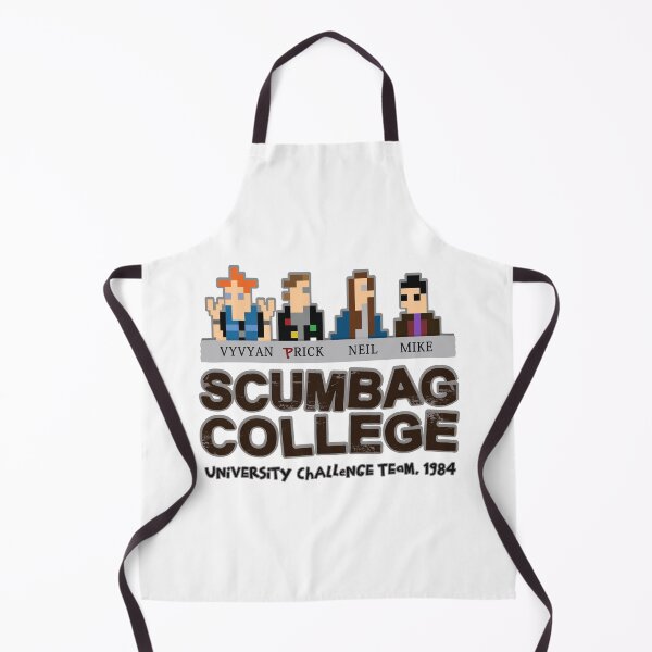 Item preview, SCUMBAG COLLEGE University Challenge Team 1984 - Vyvyan, Rick, Neil, Mike - Pixel Art - The Young Ones Inspired designed and sold by RetroTeeStudio.