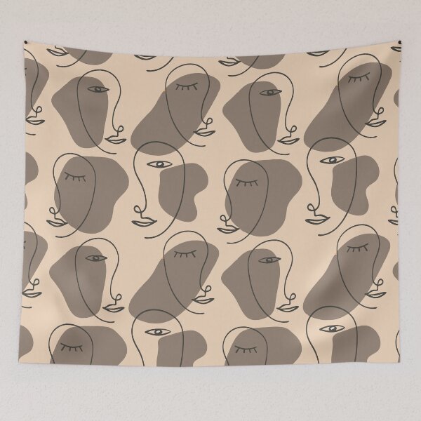 Item preview, Abstract Faces Pattern designed and sold by virillanissa.