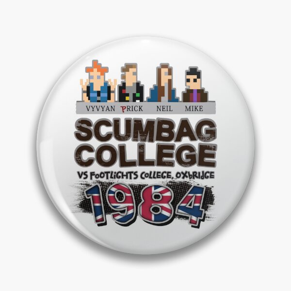 Item preview, SCUMBAG COLLEGE VS Footlights, Oxbridge - Vyvyan, Rick, Neil, Mike  - Pixel Art - The Young Ones Inspired designed and sold by RetroTeeStudio.