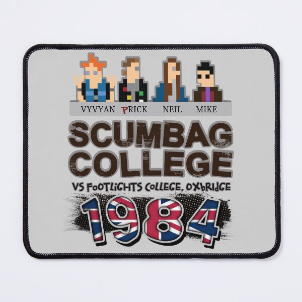 Item preview, SCUMBAG COLLEGE VS Footlights, Oxbridge - Vyvyan, Rick, Neil, Mike - Pixel Art - The Young Ones Inspired designed and sold by RetroTeeStudio.