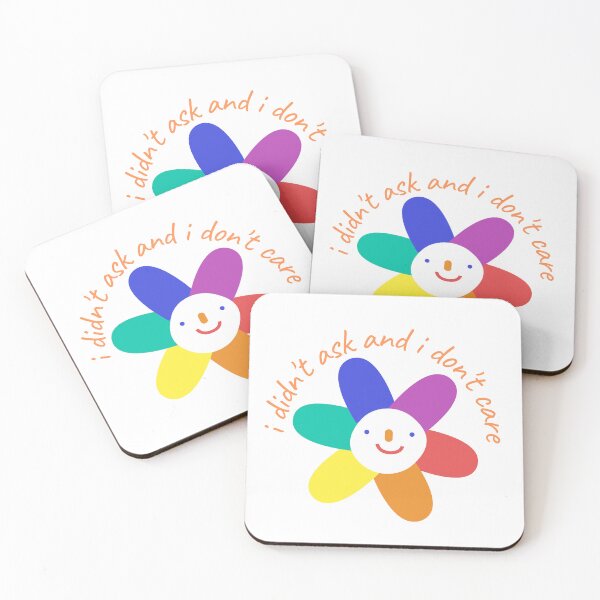 Item preview, I didn't ask and I don't care rainbow flower designed and sold by designsbyreaia.
