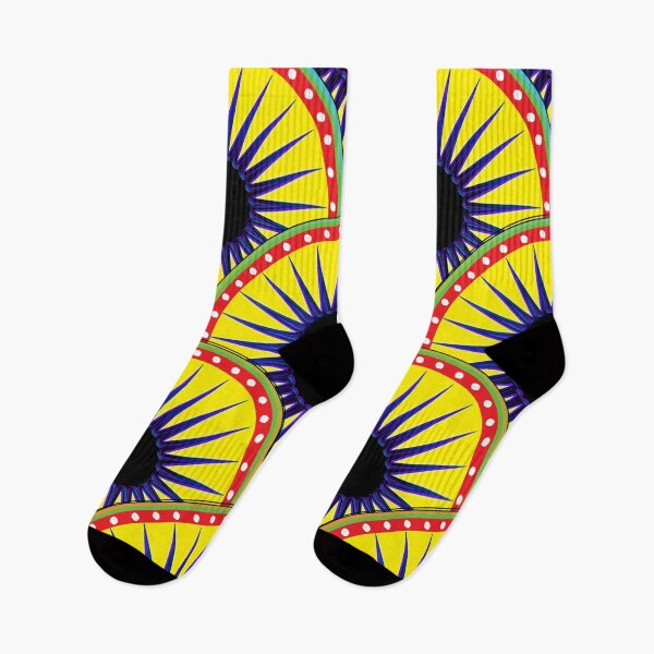 Item preview, Abstract Blue Stars and Yellow Scallop Pattern designed and sold by CharJens.