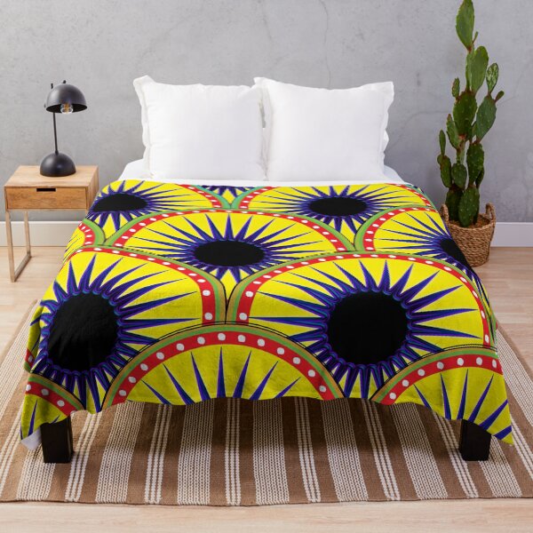 Item preview, Abstract Blue Stars and Yellow Scallop Pattern designed and sold by CharJens.