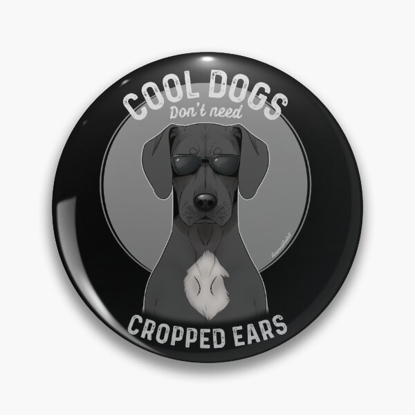 Item preview, Cool dogs don’t need cropped ears - Black Great Dane designed and sold by Art by RK (prev. AnimalArtist).