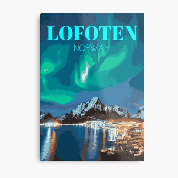 Lofoten Northern Lights Metal Print