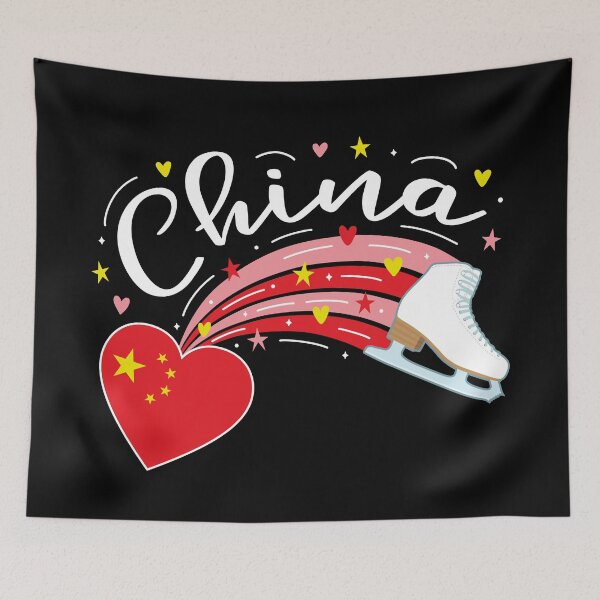 Item preview, Figure Skating China (Black Background) designed and sold by TripleTriple.