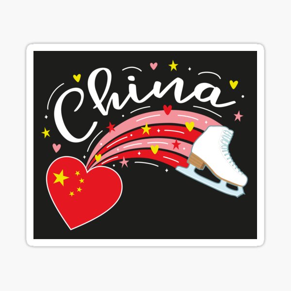 Item preview, Figure Skating China (Black Background) designed and sold by TripleTriple.