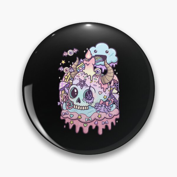 Item preview, Pastel Goth Skull Kawaii designed and sold by Mealla.