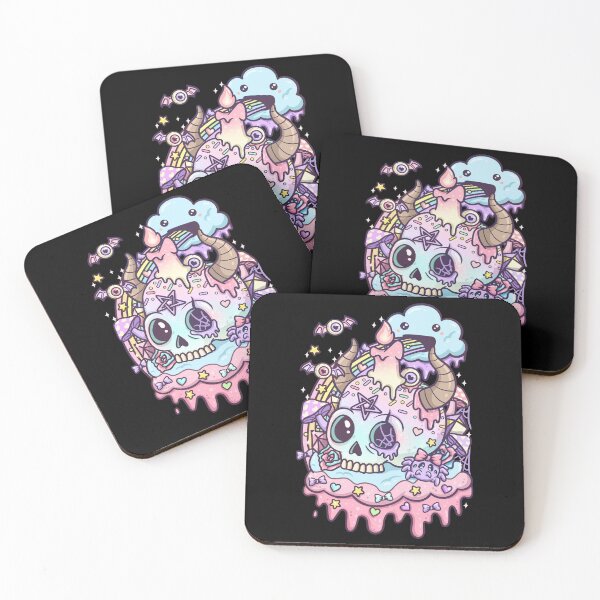 Item preview, Pastel Goth Skull Kawaii designed and sold by Mealla.
