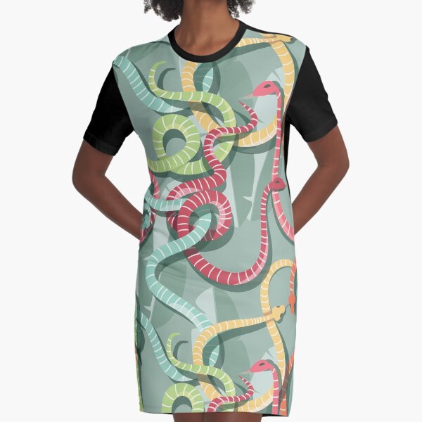 Snake pattern 002 Graphic T-Shirt Dress