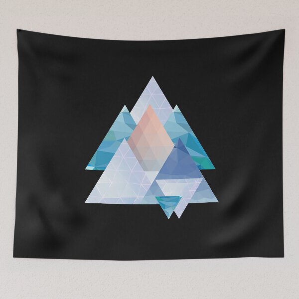 Item preview, Abstract Triangle Design Blue Shades designed and sold by MusberriDesigns.