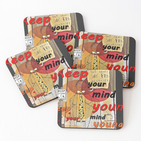 Item preview, Keep your mind young, inscriptions, quote, letters abcdef, slogans, nonsense designed and sold by NessArtByEwa.