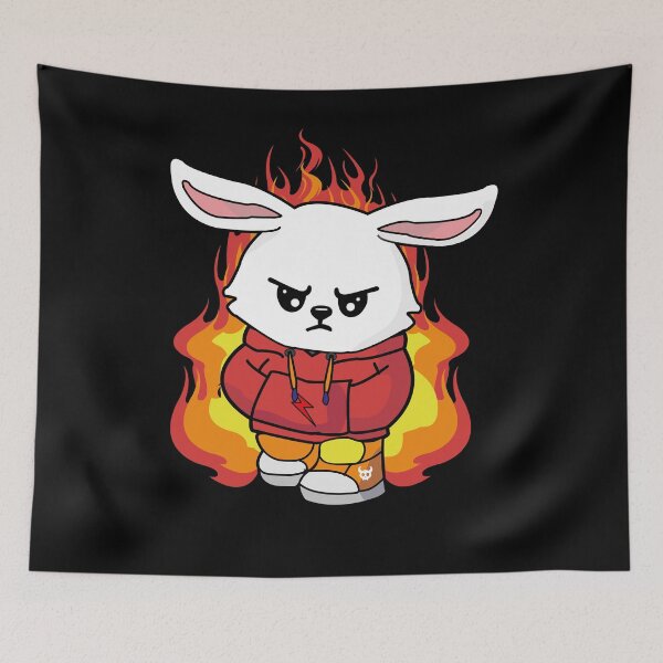 Item preview, Funny Little Angry Bunny On Fire Gift for Rabbits Lovers designed and sold by YAHIA-14.
