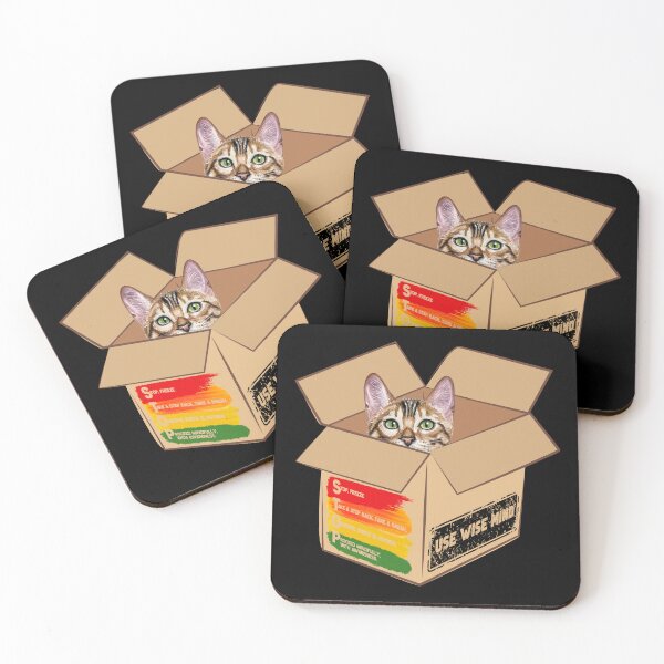 Item preview, Cat in a Box Collection. STOP Technique for coping with confronting situations - your feelings are valid, get grounded, use wise mind. designed and sold by Wise-Cats.