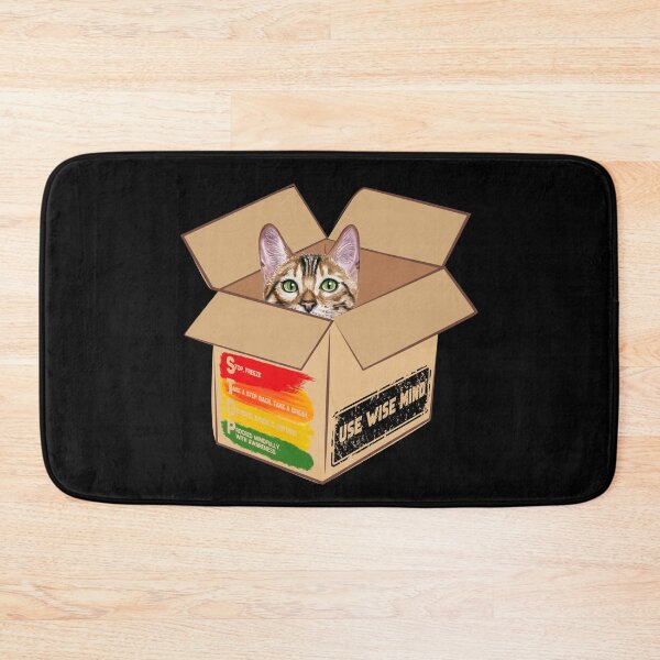 Item preview, Cat in a Box Collection. STOP Technique for coping with confronting situations - your feelings are valid, get grounded, use wise mind. designed and sold by Wise-Cats.
