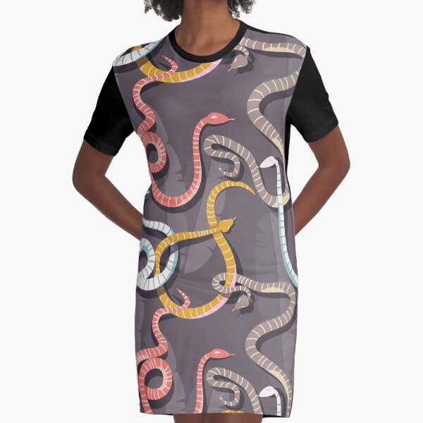 Schlangenmuster 005 T-Shirt Kleid