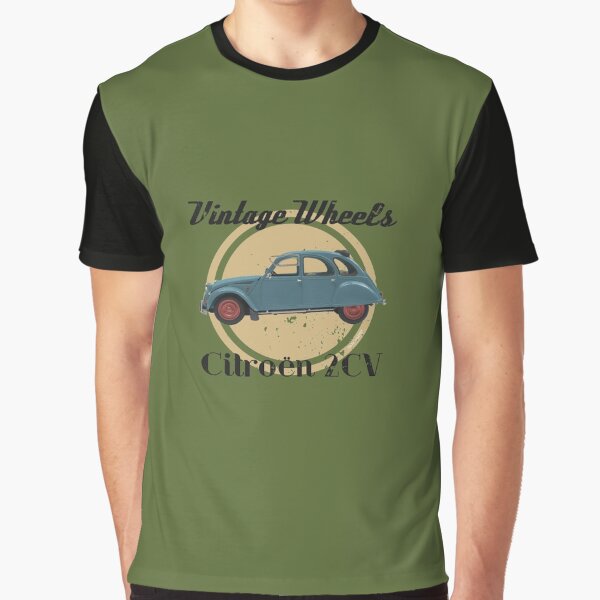 Vintage Wheels: Citroën 2CV (blue) Graphic T-Shirt