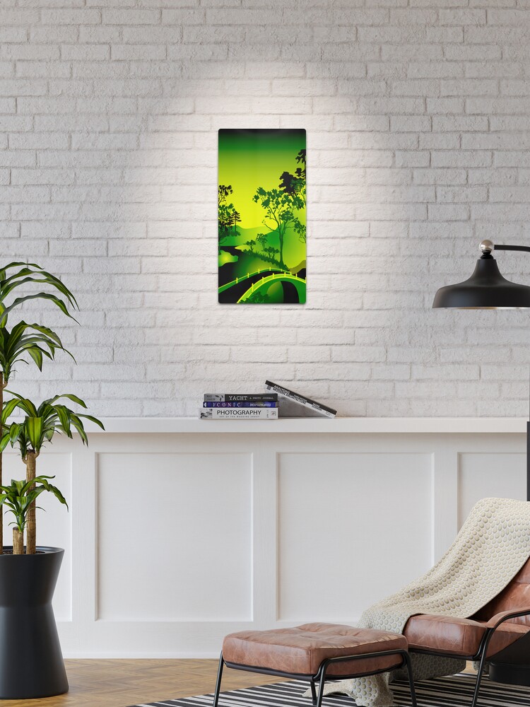 Thumbnail 1 of 4, Metal Print, Japanese garden designed and sold by Lara Allport.