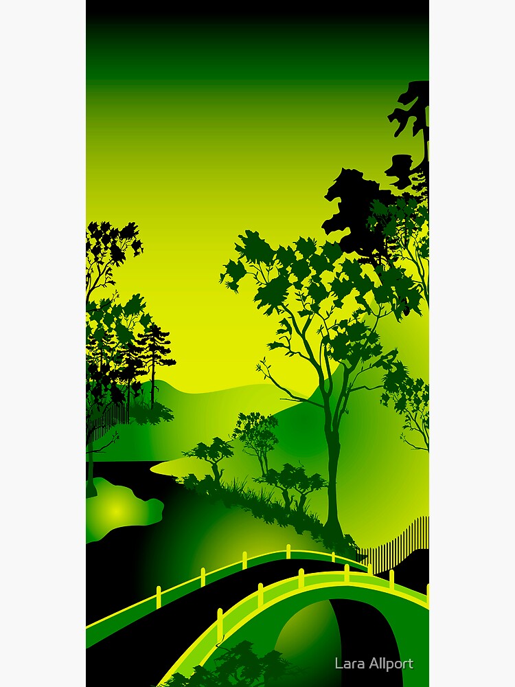 Artwork view, Japanese garden designed and sold by Lara Allport