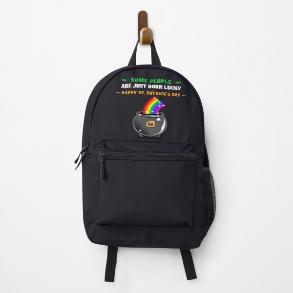 Item preview, ST. Patrick's Day - Some People Are Just Born Lucky With Leprechaun Rainbow into Crock of Gold or Pot of Gold designed and sold by LMcDs.