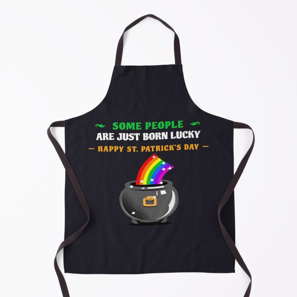 Item preview, ST. Patrick's Day - Some People Are Just Born Lucky With Leprechaun Rainbow into Crock of Gold or Pot of Gold designed and sold by LMcDs.
