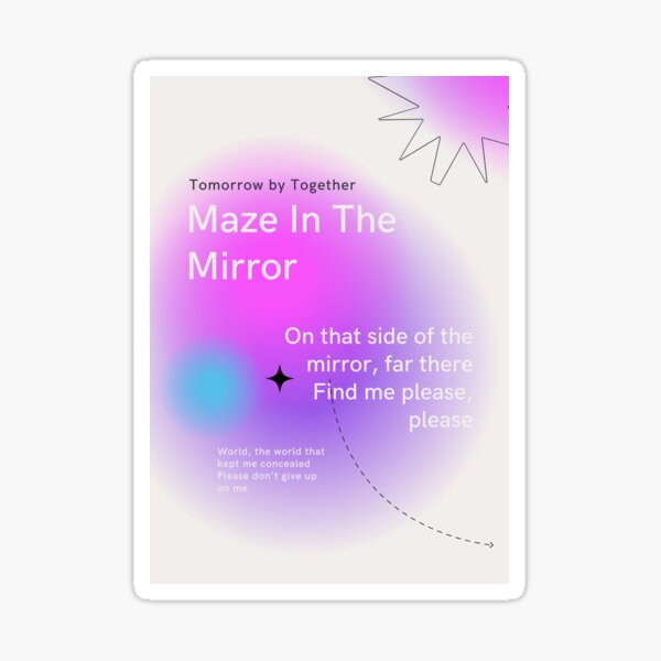 "Maze In The Mirror Aesthetic Lyrics" Sticker for Sale by Doodlepug Redbubble
