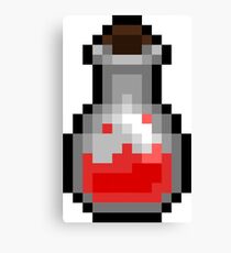 Health potion pixel art Canvas Print