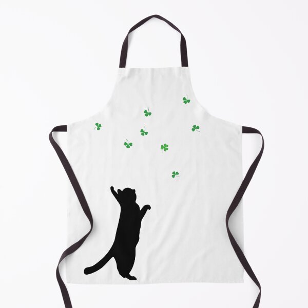 Item preview, Happy St Catricks Day- black cat catching luck Shamrock designed and sold by DesignsbyMona.