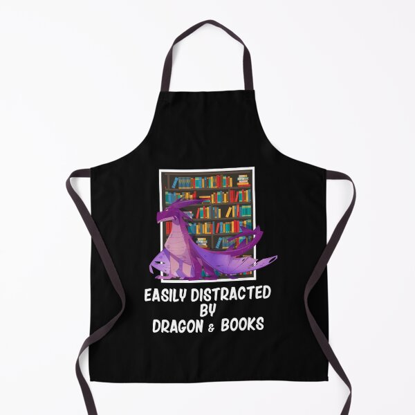Item preview, Easily Distracted By Dragon and Books Book Lover Nerds designed and sold by Lenny Stahl.