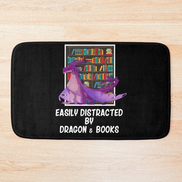 Item preview, Easily Distracted By Dragon and Books Book Lover Nerds designed and sold by Lenny Stahl.