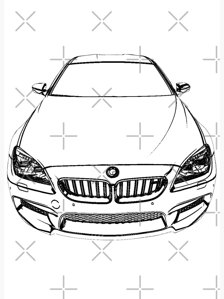 BMW M2CS Car Drawing Wall Art Automotive Decor - Etsy