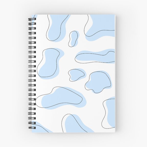 Aperçu de l'œuvre Impression de vache bleue Cahier à spirale créée et vendue par elle-dee-art.