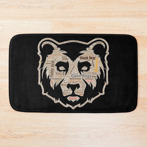 Item preview, Dark Brown Bear Head Portrait Made Of Words Associated With Bears designed and sold by DastardLee.