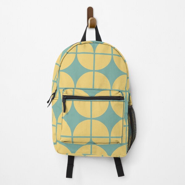 Item preview, Scandinavian Mid Century Modern Tulip Tulips Yellow Blue Gold Green Pattern Print Mid Mod Deco designed and sold by Shayna Westfall.