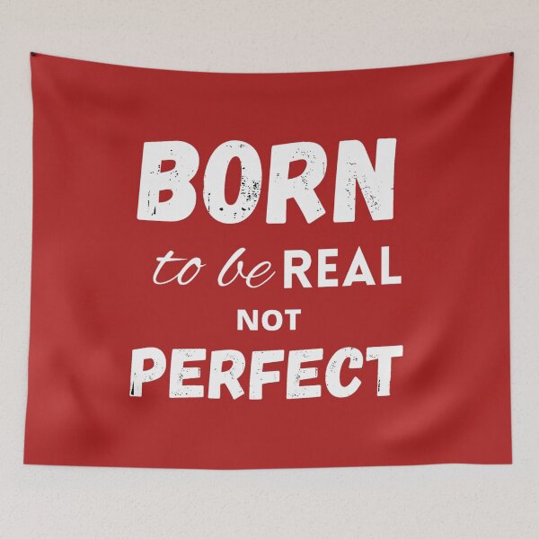 Item preview, Born to be real not perfect motivating designed and sold by LukjanovArt.
