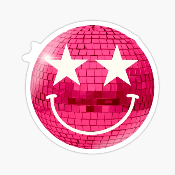 Pink disco ball Sticker for Sale by maddie-bryant