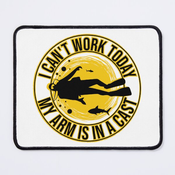 Item preview, I can't Work Today My Arm is in A Cast Funny T-Shirt, diving & snorkeling. designed and sold by elmanchour.