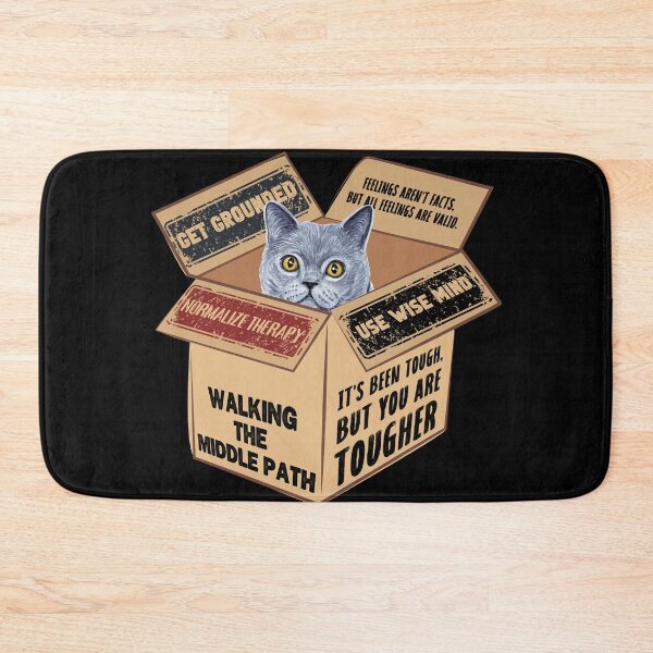 Item preview, Cat in a Box Collection. It has been tough, but you are tougher... walking the middle path designed and sold by Wise-Cats.