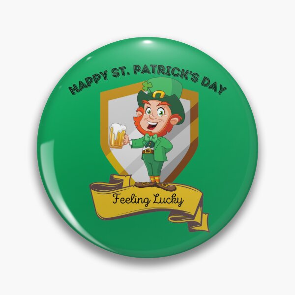 Item preview, Leprechaun in a shield Happy St. Patrick Design designed and sold by KoopTroop ⭐⭐⭐⭐⭐.