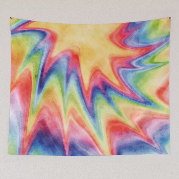 Item preview, Tie Dye Rainbow Watercolor Warm designed and sold by Ross-Sergey.